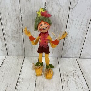2010 Annalee Fall Golden Elf w/ Maple Leaves 9" Tall Whimsical 75th Edition